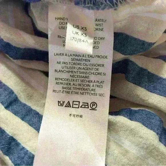 We The Free Striped Button Down Oversized Cotton Women's Shirt XS‎ - Picture 5 of 6